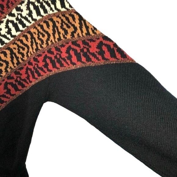 Antonella Preve Jumpsuit Womens Medium M Vintage Black Mixed Leopard Pattern - Picture 3 of 8